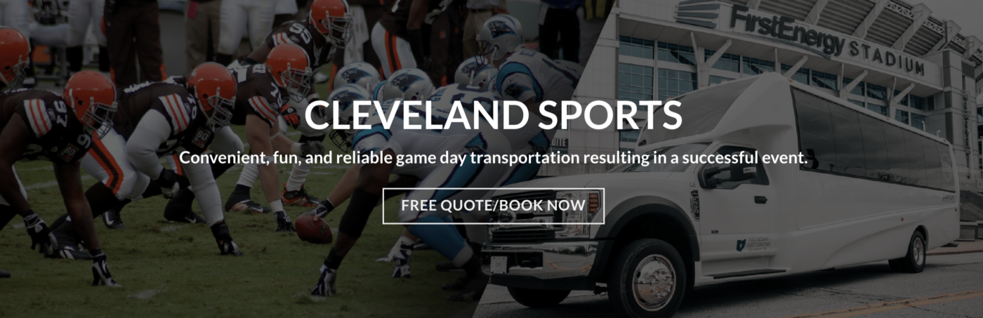 Cleveland Sports game day transportation limo bus