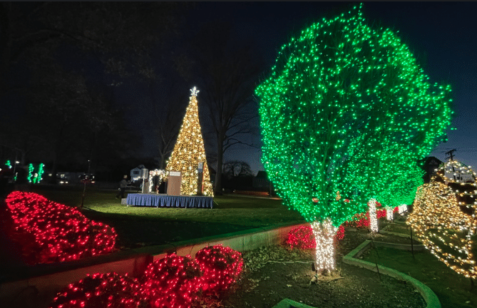 Nela Park GE Lighting Christmas display East Cleveland