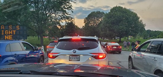 grid lock after a concert at blossom music center