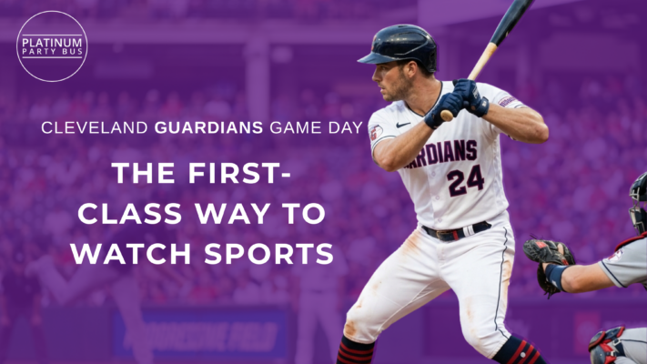 cleveland guardians game day transportation with platinum party bus