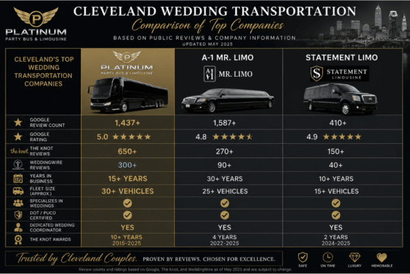 Most reviewed limo companies in Cleveland, Ohio